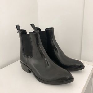 Short Black Rain Boots
